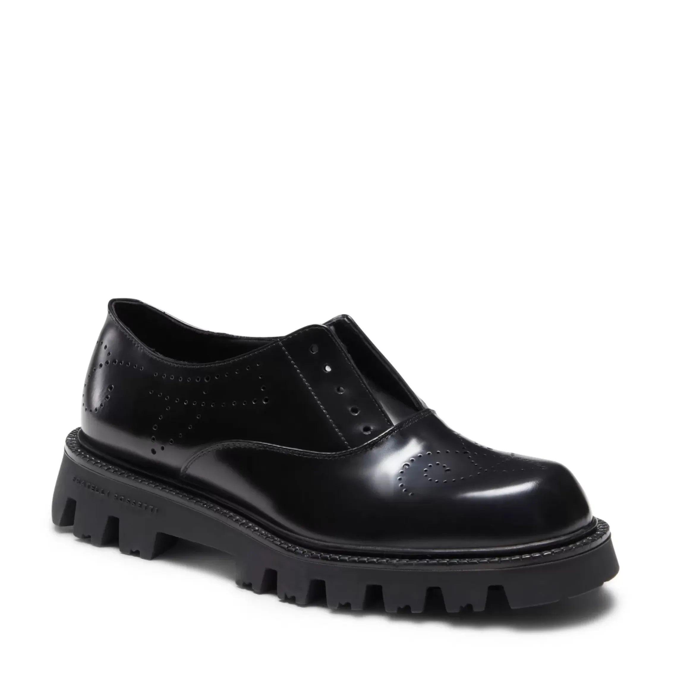 Fratelli Rossetti Women's black leather Dandy Derby shoe|^ Lace-up Shoes