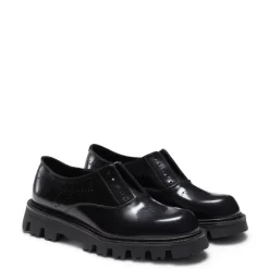 Fratelli Rossetti Women's black leather Dandy Derby shoe|^ Lace-up Shoes