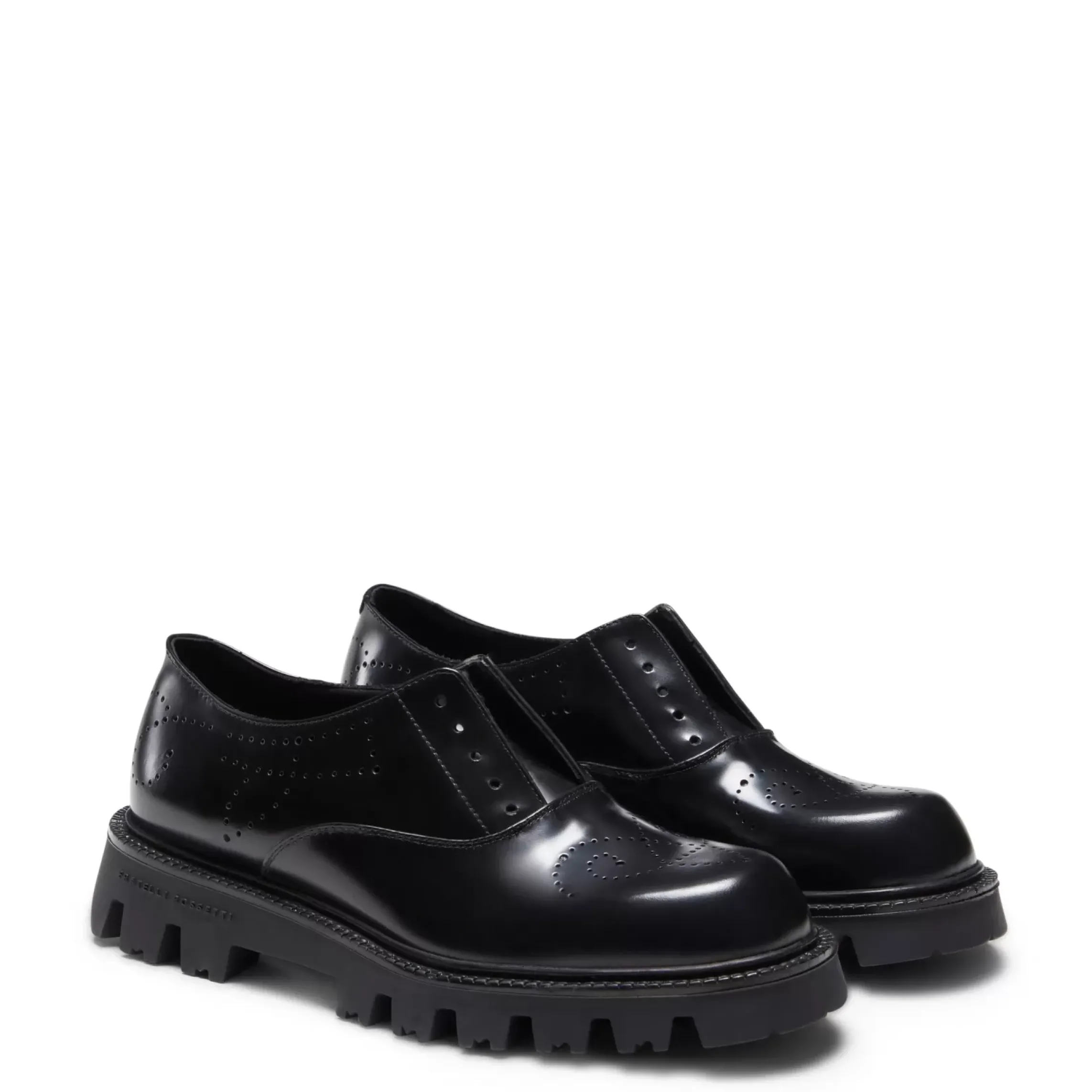 Fratelli Rossetti Women's black leather Dandy Derby shoe|^ Lace-up Shoes