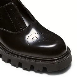 Fratelli Rossetti Women's black leather Dandy Derby shoe|^ Lace-up Shoes