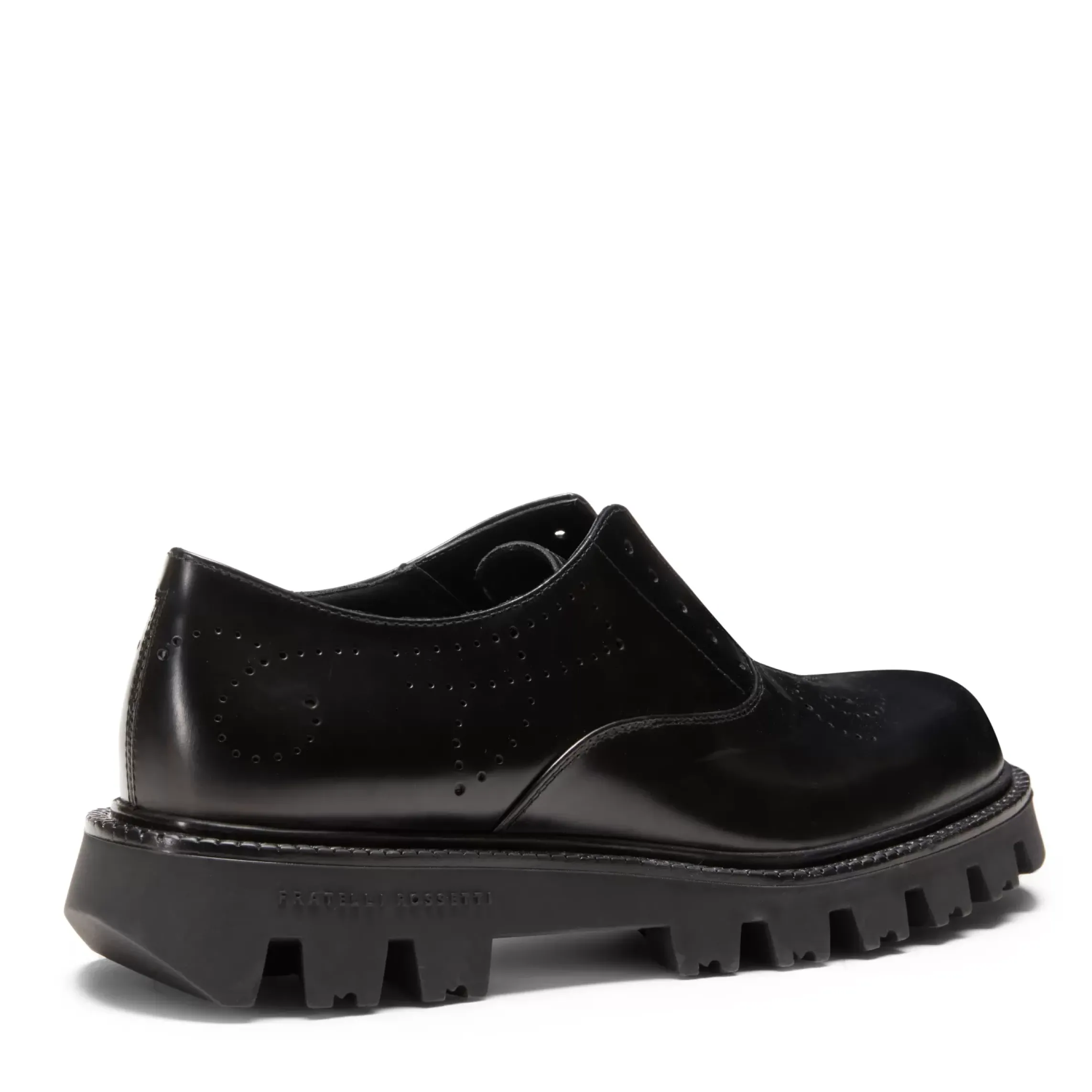 Fratelli Rossetti Women's black leather Dandy Derby shoe|^ Lace-up Shoes