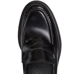 Fratelli Rossetti Women's black leather loafer|^ Loafers