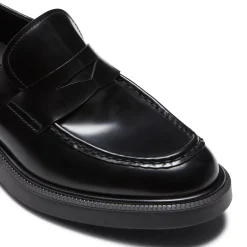 Fratelli Rossetti Women's black leather loafer|^ Loafers