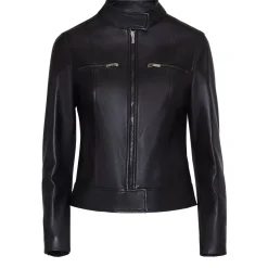 Fratelli Rossetti Women’s black nappa leather jacket|^ Outerwear