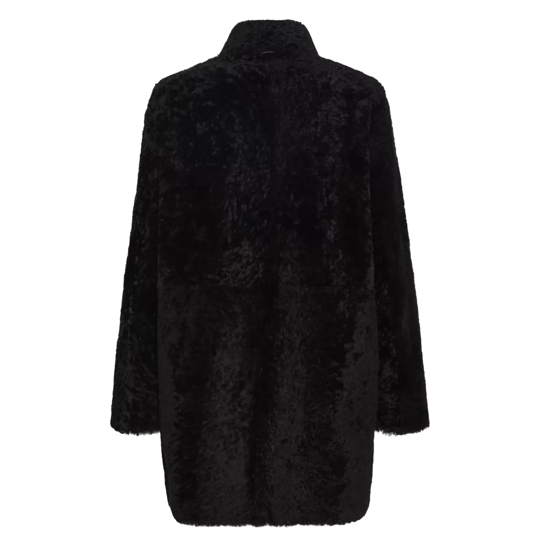 Fratelli Rossetti Women's black reversible nylon and shearling combined coat|^ Outerwear