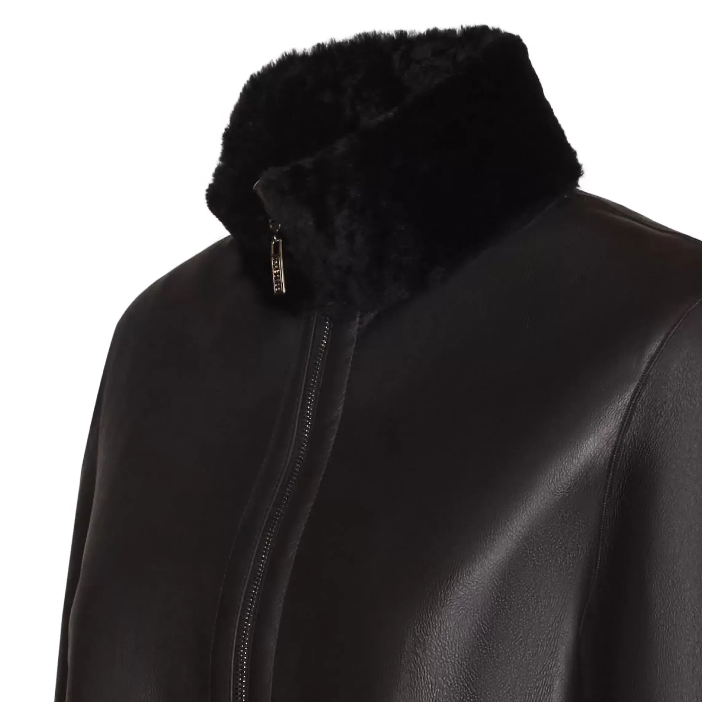 Fratelli Rossetti Women's black reversible nylon and shearling combined coat|^ Outerwear
