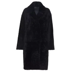 Fratelli Rossetti Women’s black shearling coat|^ Outerwear
