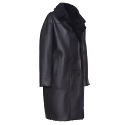 Fratelli Rossetti Women’s black shearling coat|^ Outerwear