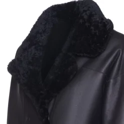 Fratelli Rossetti Women’s black shearling coat|^ Outerwear