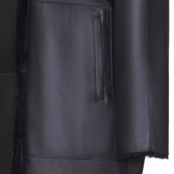 Fratelli Rossetti Women’s black shearling coat|^ Outerwear