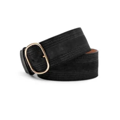 Fratelli Rossetti Women's black suede belt|^ Belts