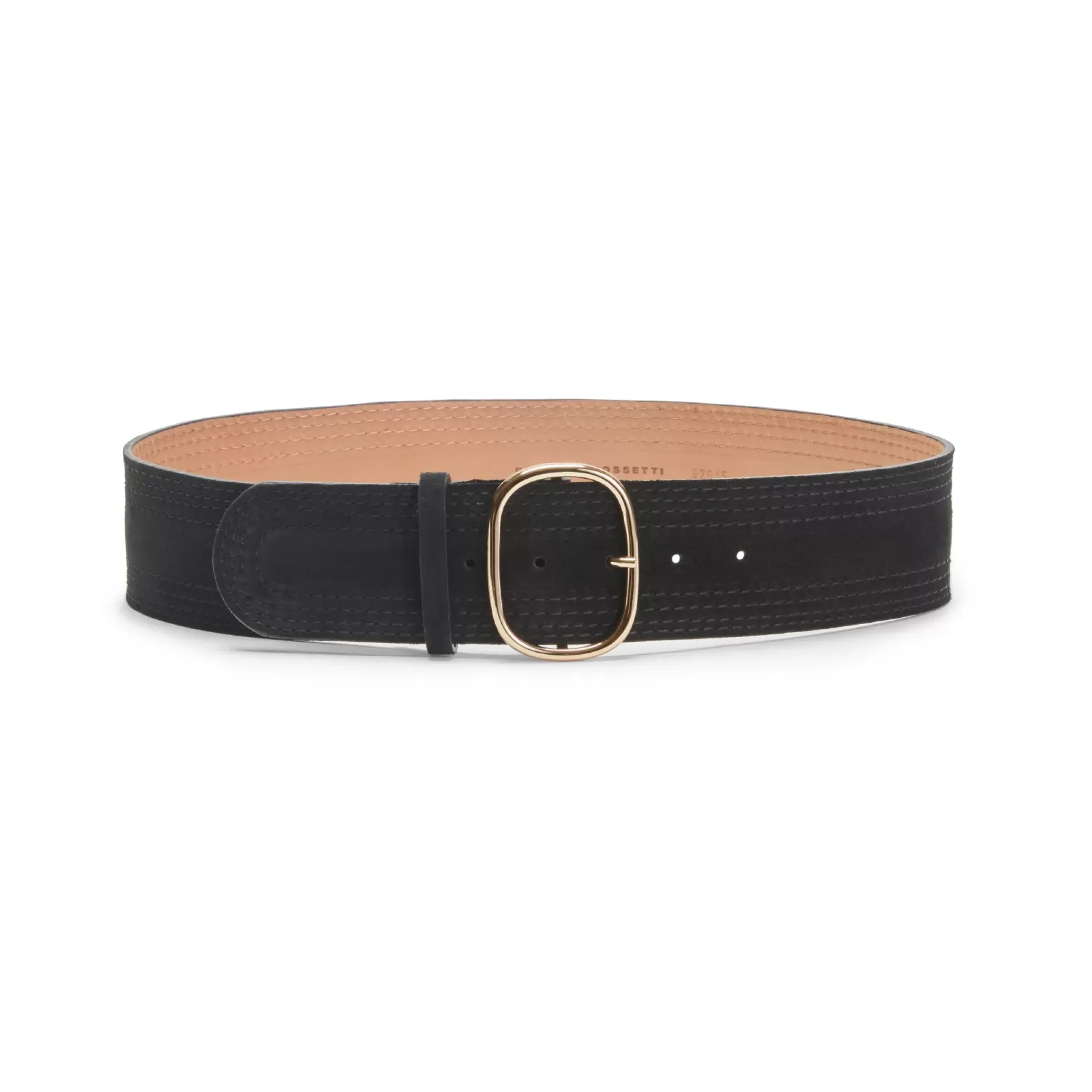 Fratelli Rossetti Women's black suede belt|^ Belts