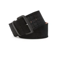 Fratelli Rossetti Women's black velvet belt|^ Belts