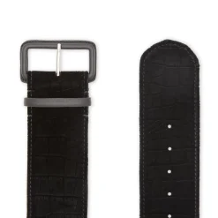 Fratelli Rossetti Women's black velvet belt|^ Accessories
