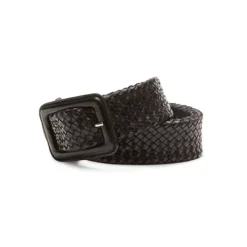 Fratelli Rossetti Women's black woven leather belt |^ Accessories