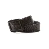 Fratelli Rossetti Women's black woven leather belt |^ Belts
