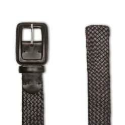 Fratelli Rossetti Women's black woven leather belt |^ Belts