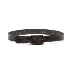 Fratelli Rossetti Women's black woven leather belt |^ Belts