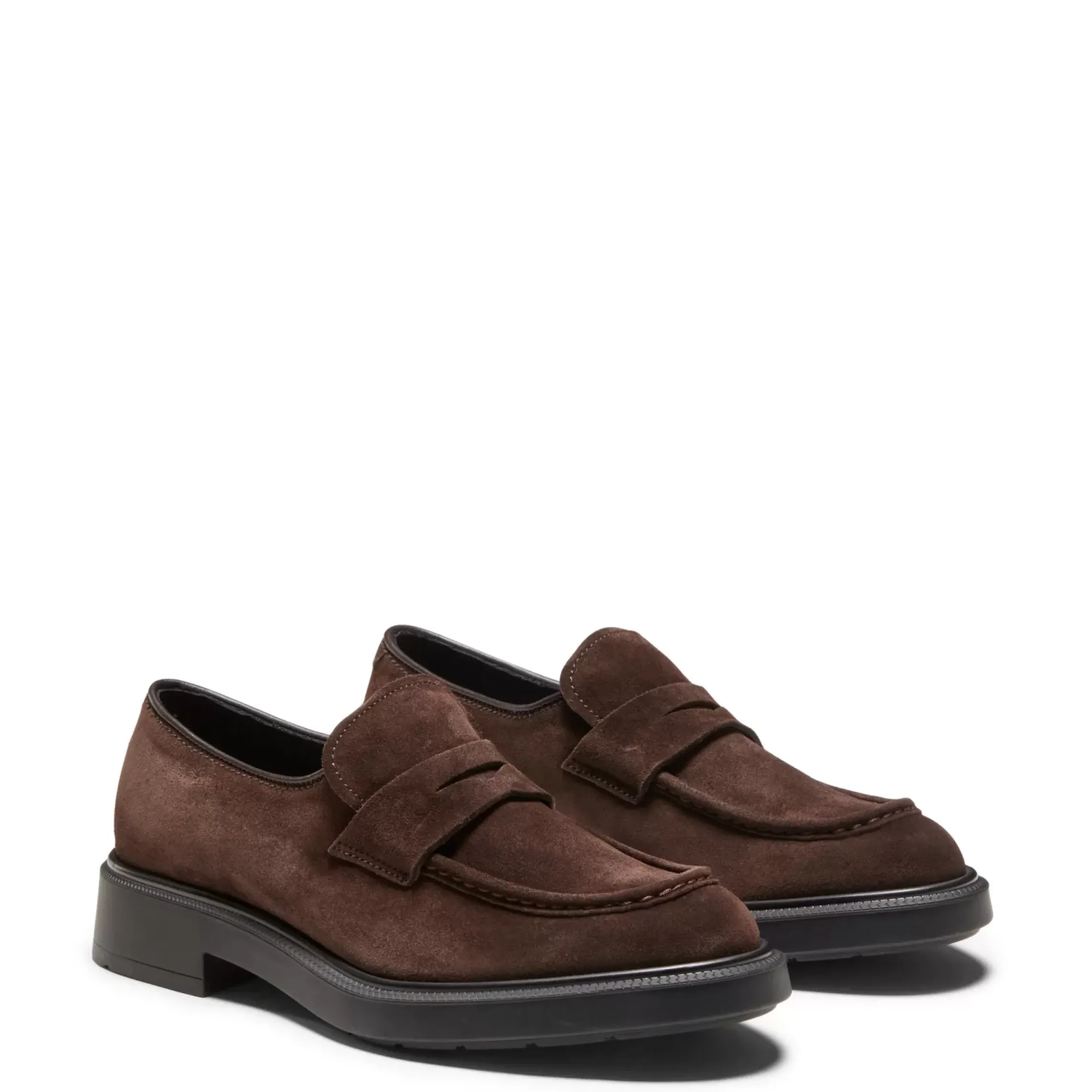Fratelli Rossetti Women's cocoa brown suede loafer|^ Loafers