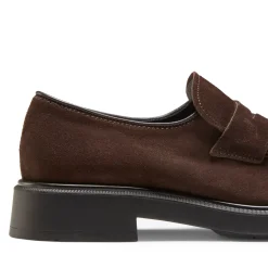 Fratelli Rossetti Women's cocoa brown suede loafer|^ Loafers