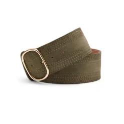 Fratelli Rossetti Women's forest green suede belt|^ Belts