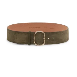 Fratelli Rossetti Women's forest green suede belt|^ Belts