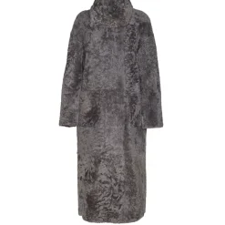 Fratelli Rossetti Women’s grey shearling coat|^ Outerwear