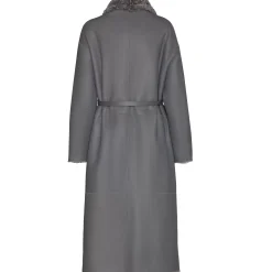 Fratelli Rossetti Women’s grey shearling coat|^ Outerwear