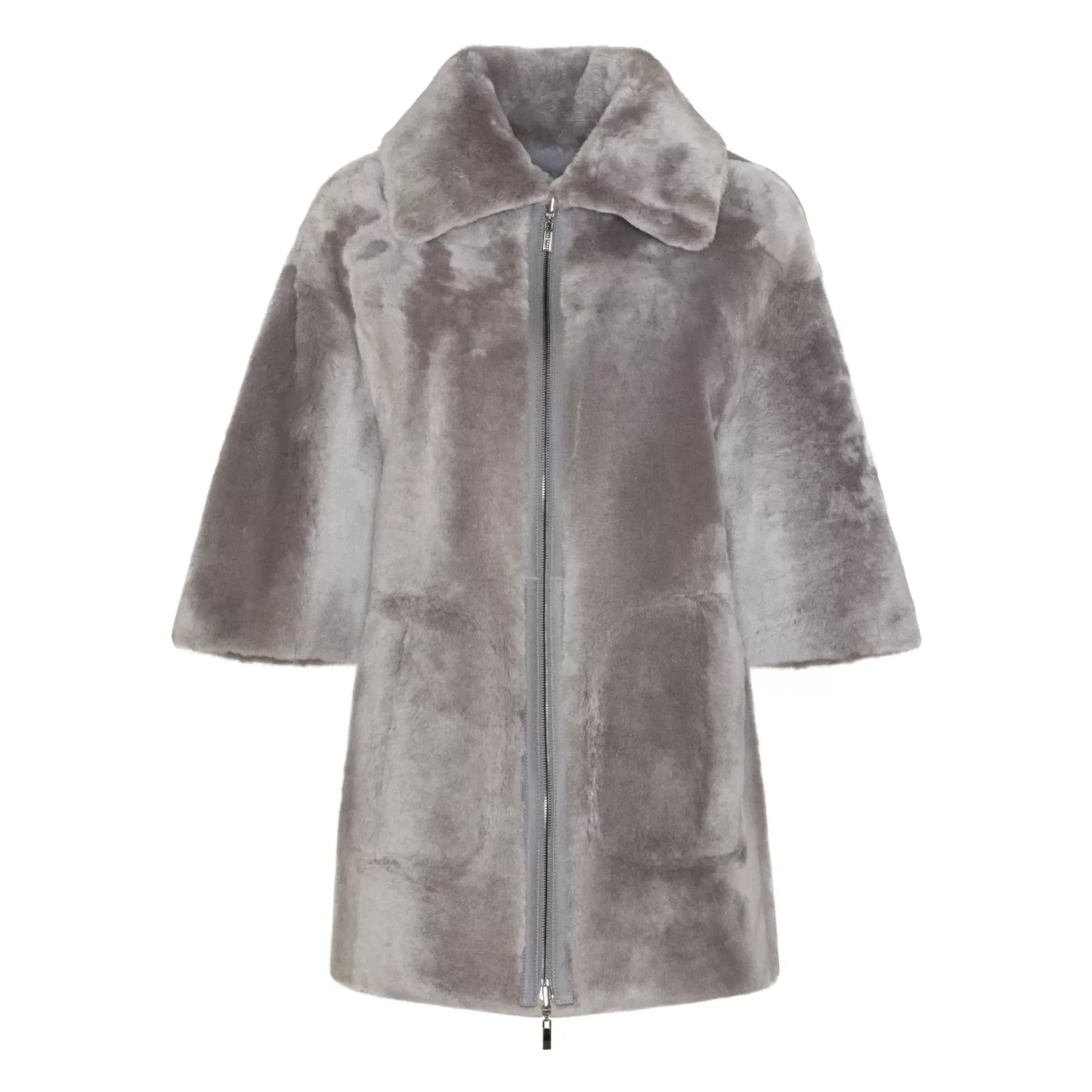 Fratelli Rossetti Women’s grey shearling jacket|^ Outerwear