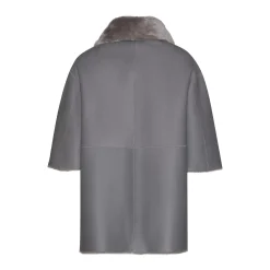 Fratelli Rossetti Women’s grey shearling jacket|^ Outerwear