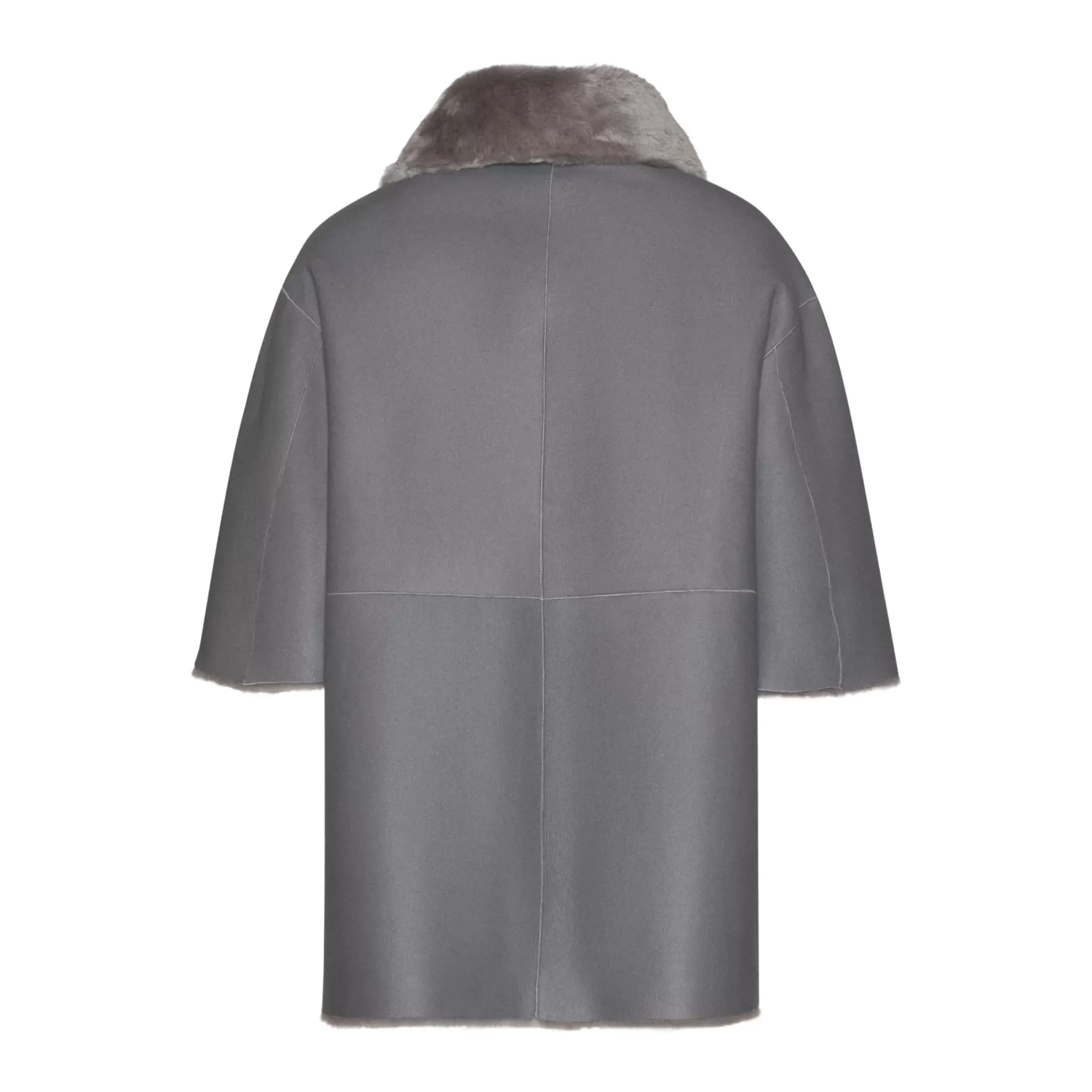 Fratelli Rossetti Women’s grey shearling jacket|^ Outerwear