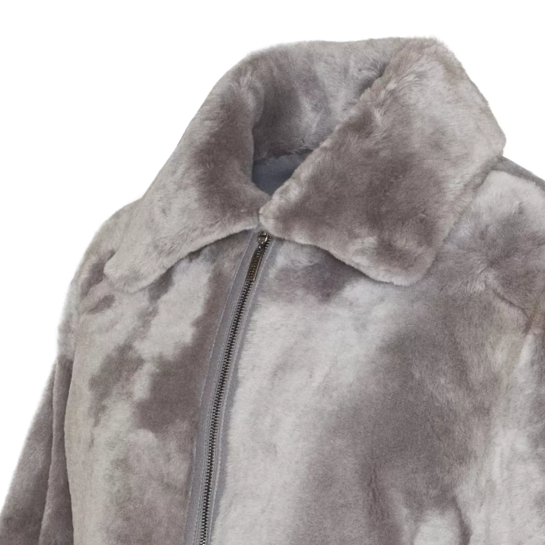 Fratelli Rossetti Women’s grey shearling jacket|^ Outerwear
