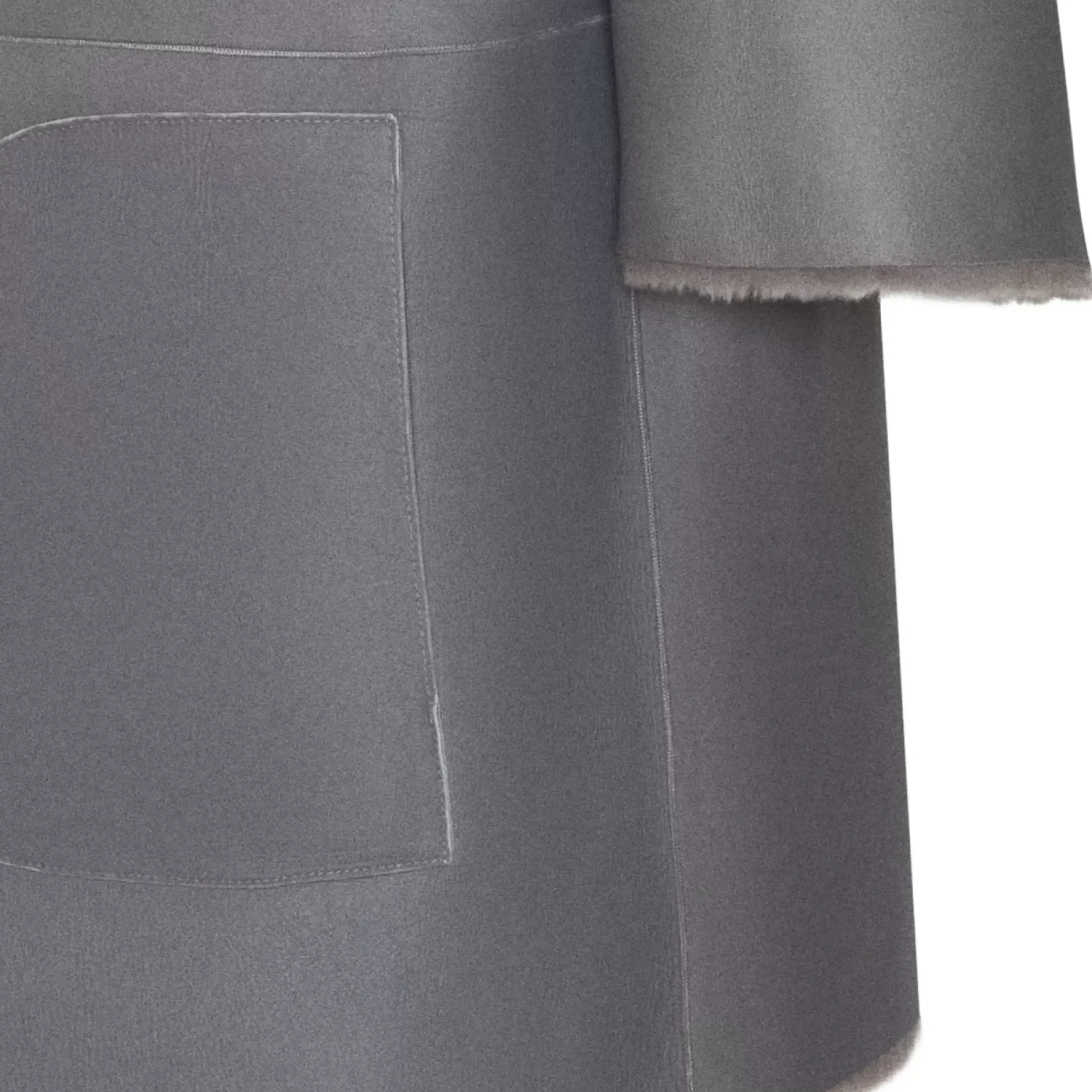Fratelli Rossetti Women’s grey shearling jacket|^ Outerwear