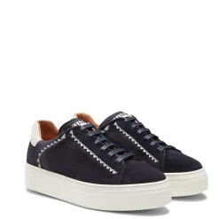 Fratelli Rossetti Women's blue suede sneaker|^ Sneakers