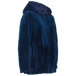 Fratelli Rossetti Women's reversible blue shearling bomber jacket|^ Outerwear
