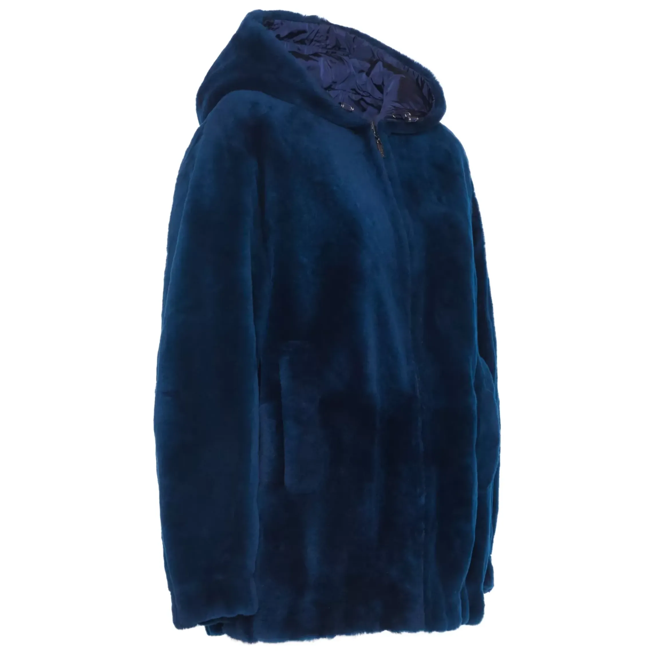 Fratelli Rossetti Women's reversible blue shearling bomber jacket|^ Outerwear