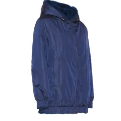 Fratelli Rossetti Women's reversible blue shearling bomber jacket|^ Outerwear