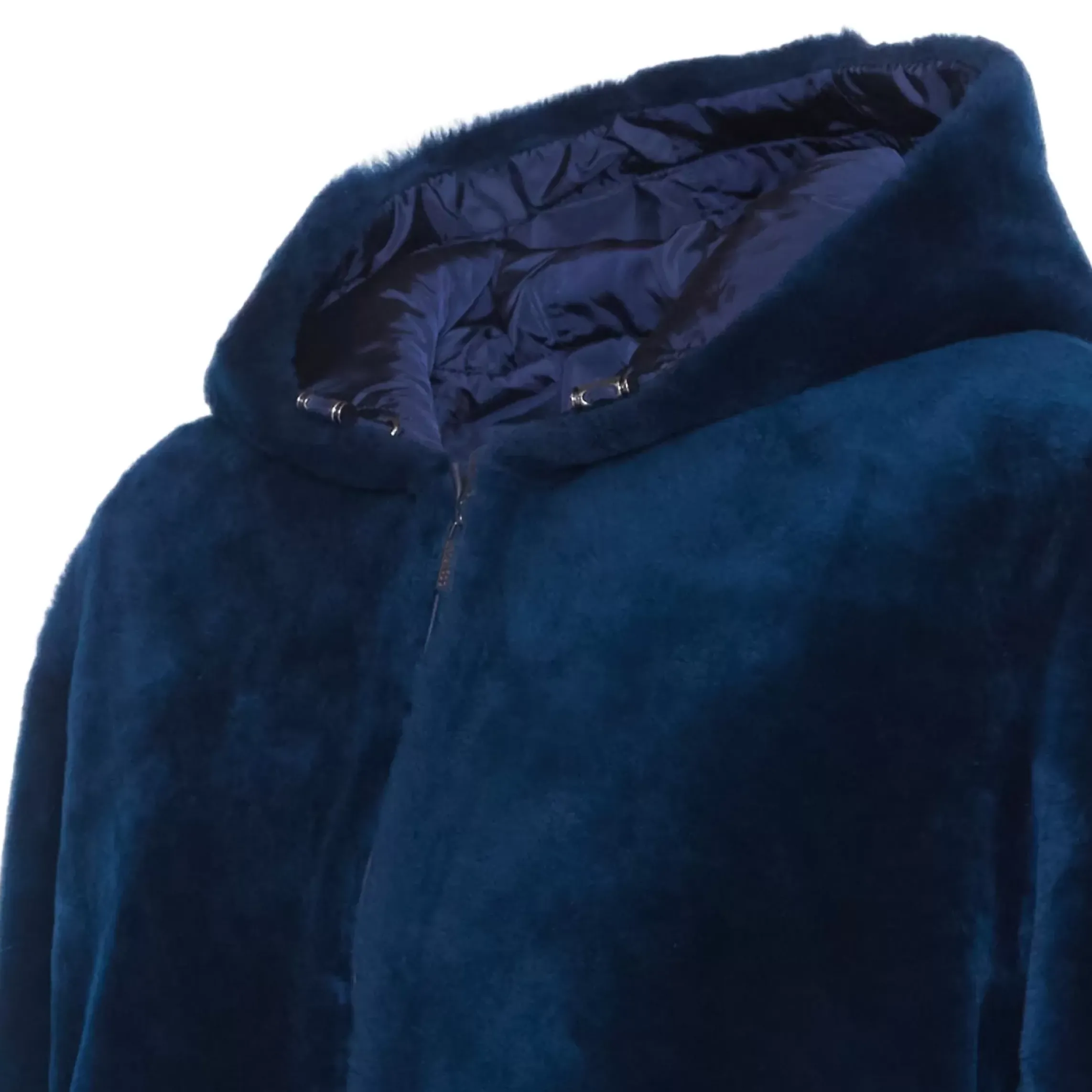 Fratelli Rossetti Women's reversible blue shearling bomber jacket|^ Outerwear