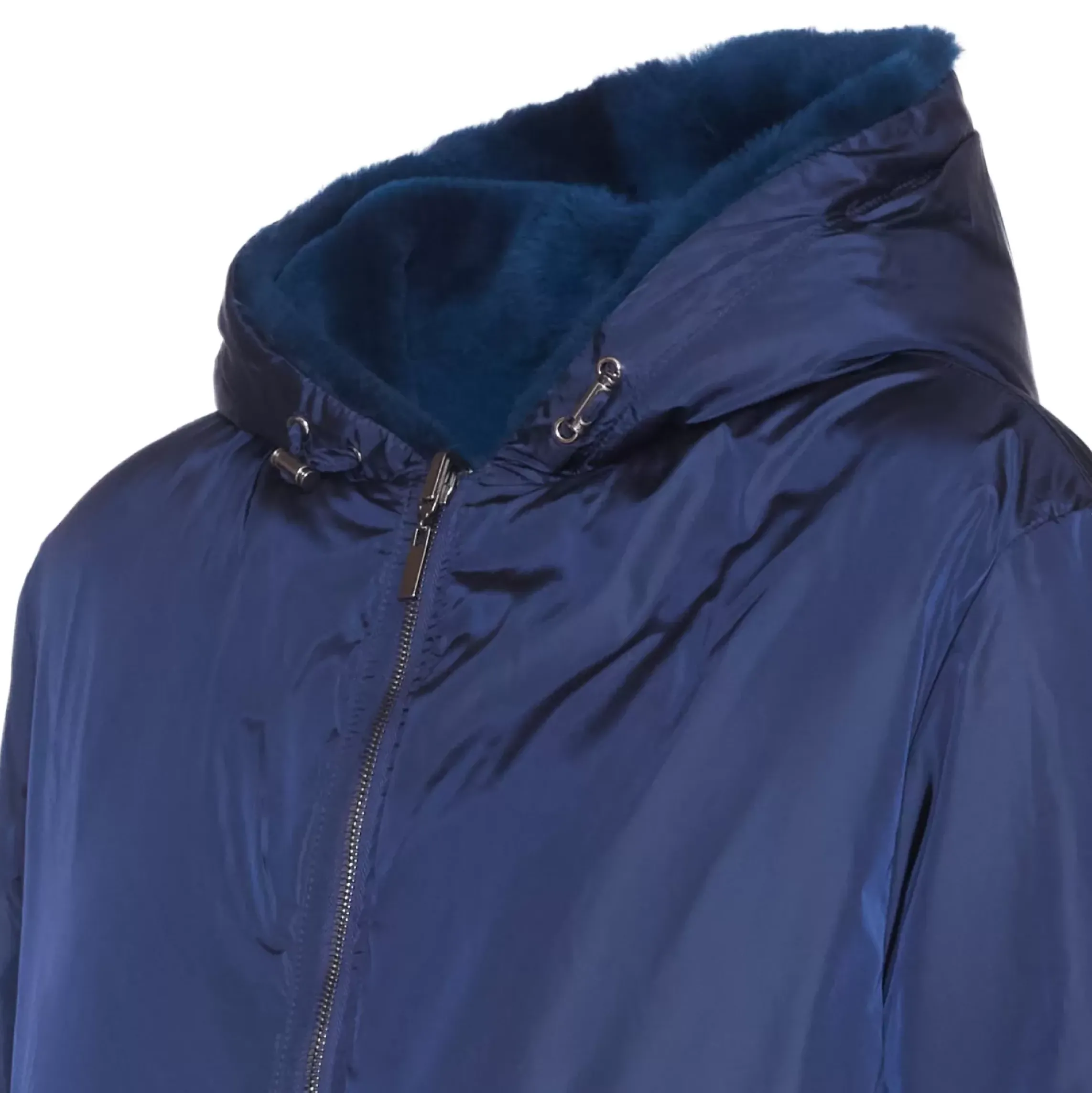 Fratelli Rossetti Women's reversible blue shearling bomber jacket|^ Outerwear
