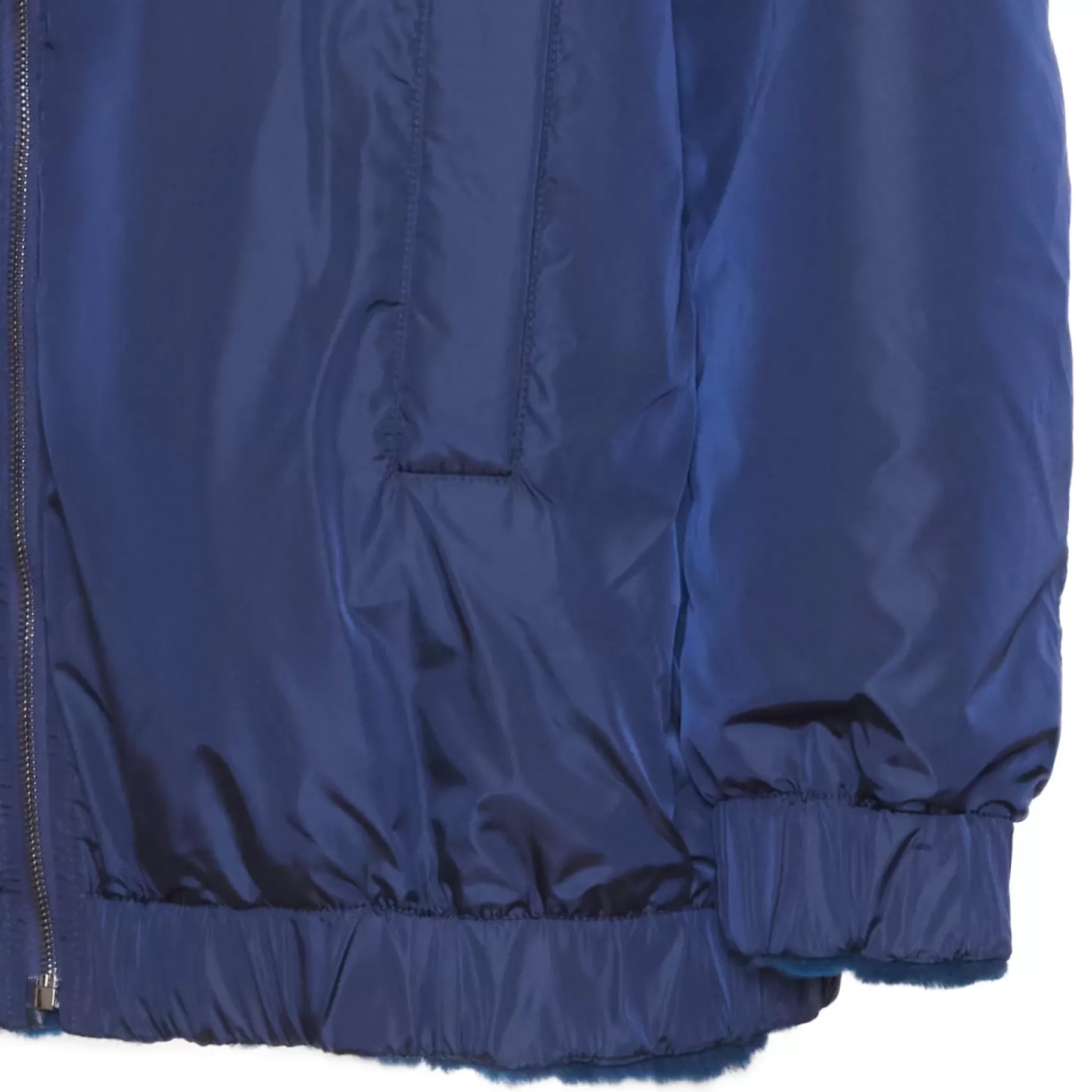 Fratelli Rossetti Women's reversible blue shearling bomber jacket|^ Outerwear