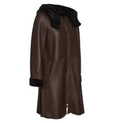 Fratelli Rossetti Women's reversible brown shearling coat|^ Outerwear
