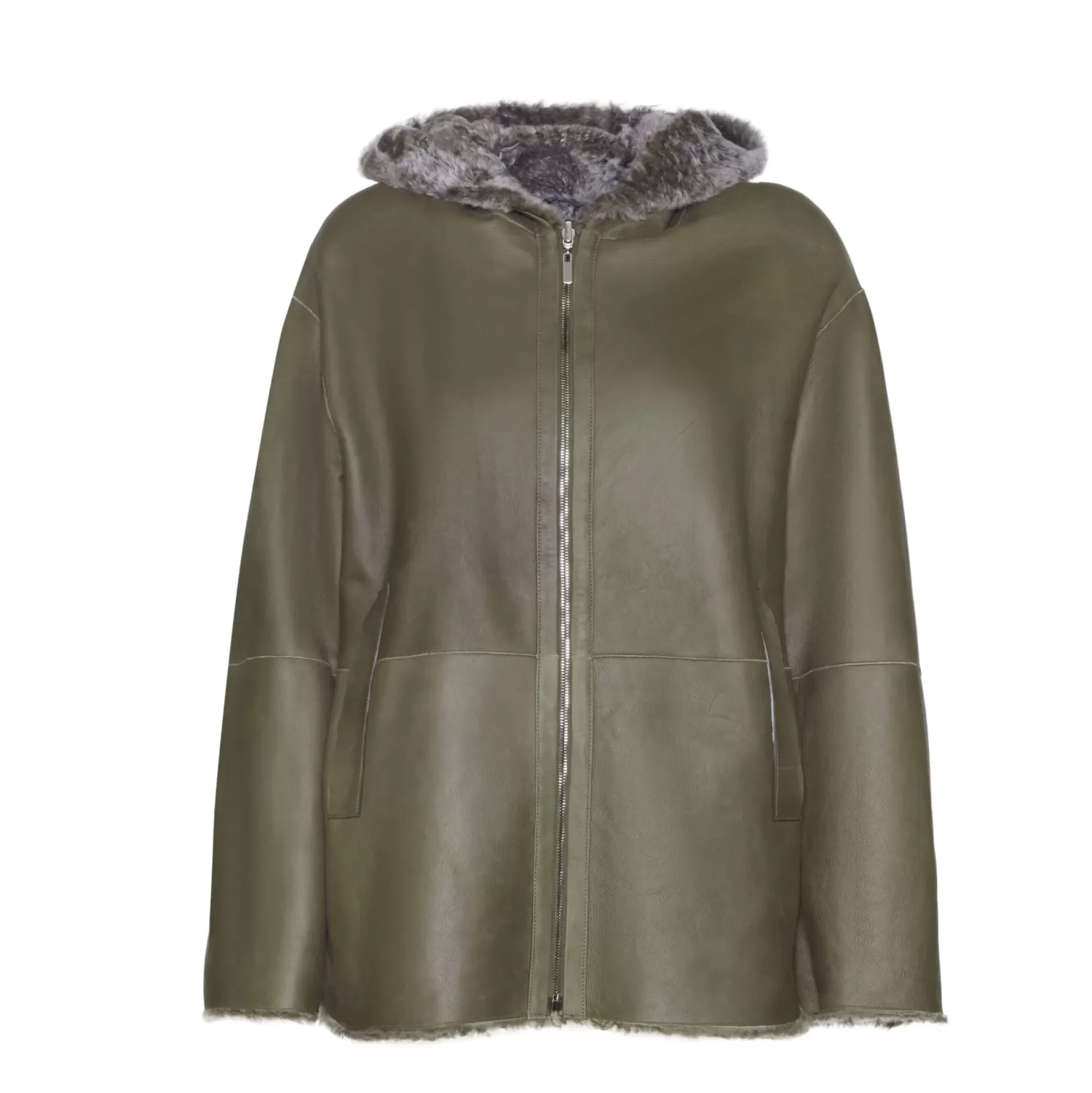 Fratelli Rossetti Women's reversible tan shearling jacket|^ Outerwear